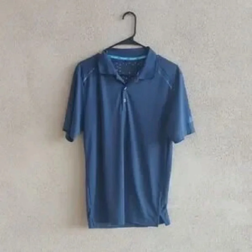 Men's Blue Polo Shirt - Lightweight Performance